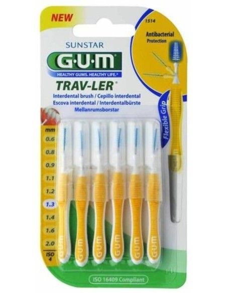 Cepillo Interdental Trav-Ler 1,3Mm 3Un Amarillo de Gum