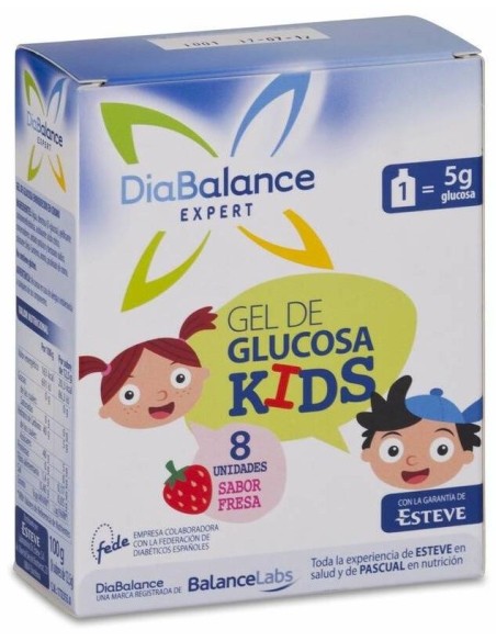 Diabalance Gel Glucosa Kids Fresa 8Ud. de Diabalance