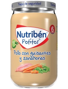 Nutriben Potito Pollo Guisantes Y Zanahoria 235Gr de Nutriben 2