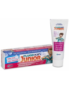 Fluor Kin Junior Gel 6-12 Años Fresa 75Ml 800 Ppm de Kin 2
