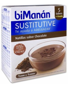 Natillas Sustitutivas Chocolate 6Sbrs. de Bimanan 2
