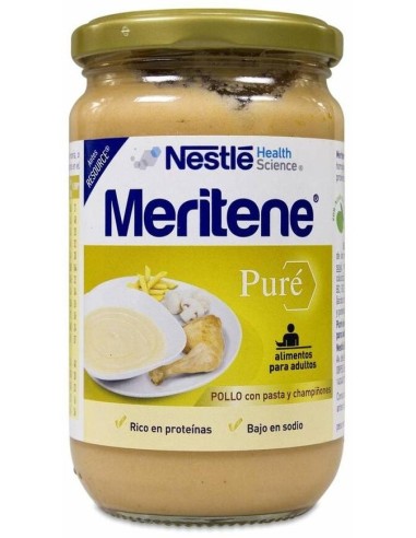 Meritene Pure Pollo Con Pasta-Champiñones 300Gr. de Meritene