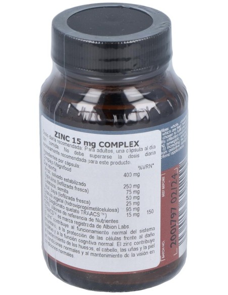 Zinc 15Mg.Complex 50Vcap. de Terranova