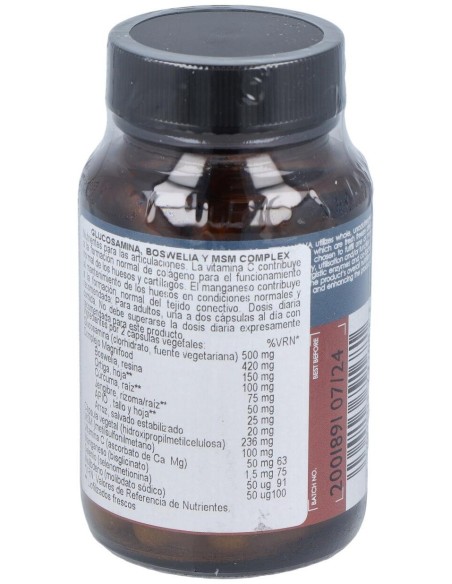 Glucosamina, Boswelia Y Msm Complex  50 Vcáps de Terranova