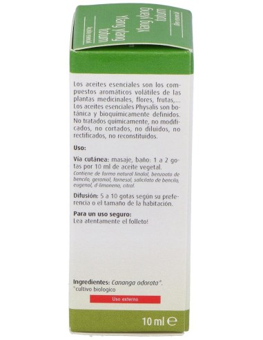 Esencia Ylang-Ylang 10Ml. Bio de Physalis