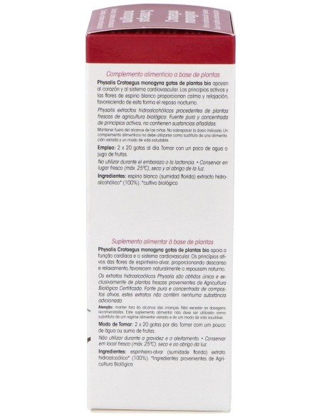 Tintura Crataegus Monogyna (Espino Blanco) de Physalis