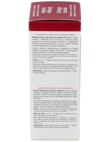 Ext. Ginkgo Biloba 100Ml. Bio de Physalis