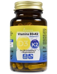 Vitamina D3+K2 60 Cápsulas Vegetales de Plameca 2