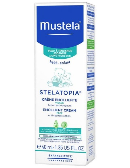 Stelatopia Crema Facial Emoliente Bebe-Niño 40Ml. de Mustela