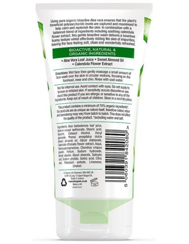 Limpiador Facial Cremoso Aloe Vera 150Ml de Dr. Organic