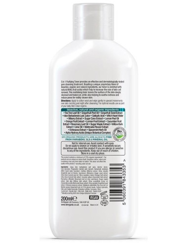 Skin Clear Tonico Purificante 5 En 1 200Ml. de Dr. Organic