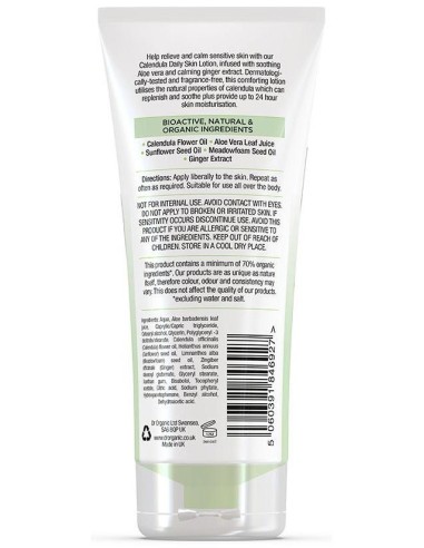 Locion Corporal Piel Sensible Calendula 200Ml de Dr. Organic