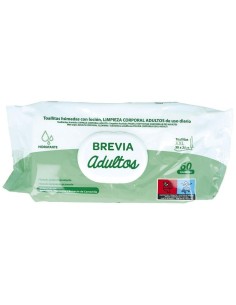 Brevia Toallitas Humedas Limpieza Corporal Adultos 60 Unidad de Brevia 2