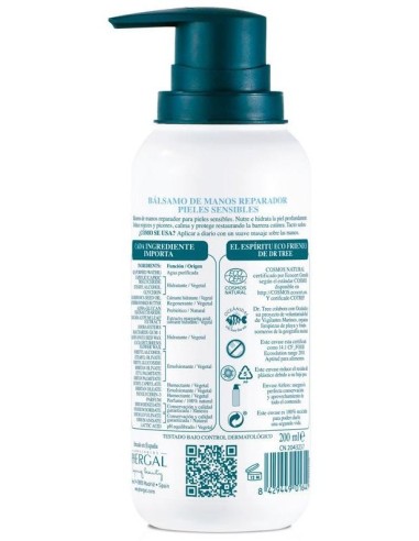 Balsamo De Manos Reparador 200Ml. Eco de Dr. Tree