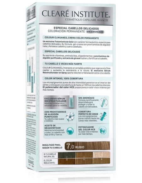 Colour Clinuance 7.0 Rubio Cabellos Delicados de Cleare Institute