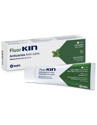 Fluor Kin Pasta Anticaries Menta Forte 75Ml de Kin