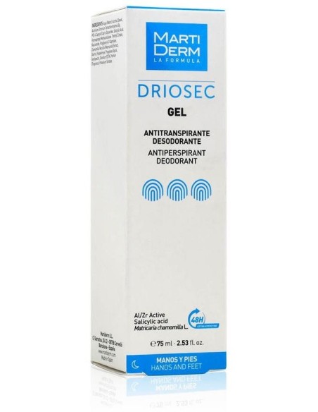 Martiderm Driosec Desodorante Gel Manos/Pies 75Ml de Martiderm