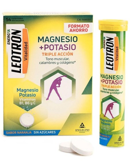 Leotron Magnesio Potasio 54Comp Eferv de Leotron