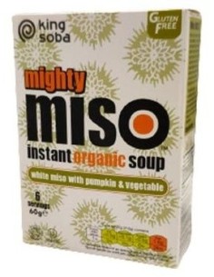 Sopa Miso Calabaza-Verduras Instant 6Sbrsx10Gr Bio de King Soba 2