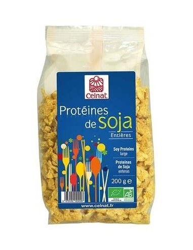 Soja Texturizada Gruesa Entera 200Gr. Bio de Celnat