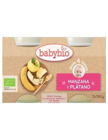 Potito Manzana Y  Platano 4Meses 130Gr. Bio de Babybio