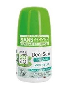 Desodorante Frescor 24H Menta Roll-On 50Ml. de So´Bio Etic 2