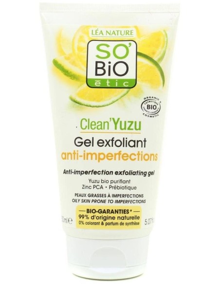 Gel Exfoliante Clean Yuzu Anti Imperfecciones 150M de So´Bio Etic