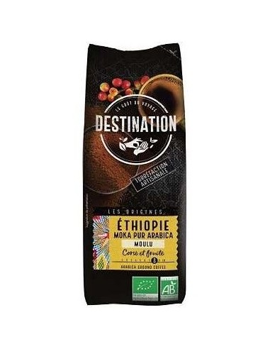 Café Etiopía Moka 100% Arabica Molido 250Gr. Bio de Destination