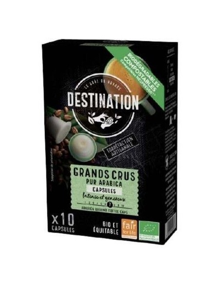 Cafe Pur Arabica Grands Crus 10Capsulas Cafe Bio de Destination