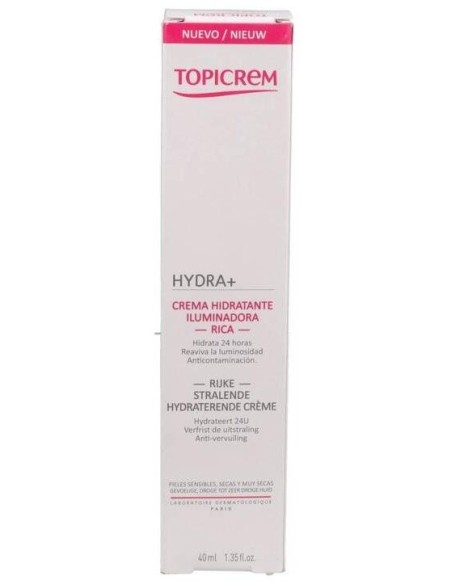Topicrem Hydra+Crema Hidrat Ilumin Rica 40 Ml de Topicrem