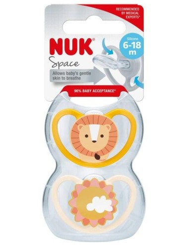Chupete Space 6-18 Silicona 2Ud. de Nuk