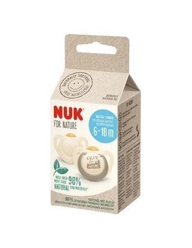 Chupete Nuk For Nature 6-18 Silicona 2Ud. de Nuk