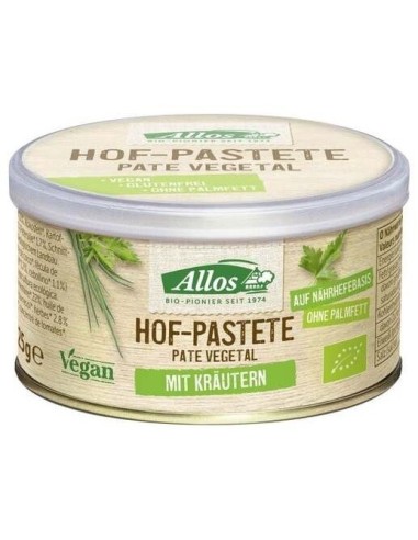 Pate Vegetal Con Finas Hierbas 125Gr. Bio Vegan de Allos