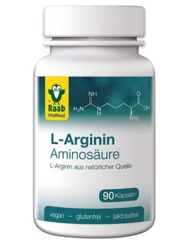 Arginina, 90 cápsulas de Raab Vitalfood