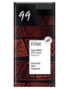 Chocolate Negro 99% Panama Azucar Coco 80Gr. Vegan de Vivani 2
