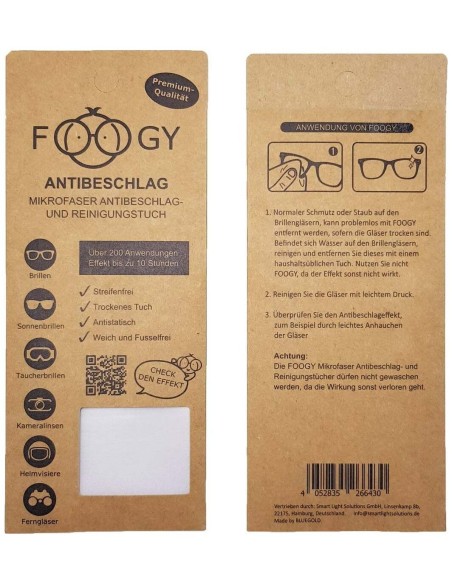 Foogy Gamuza Limpiadora Anti-Vaho 1Ud.** de Foogy