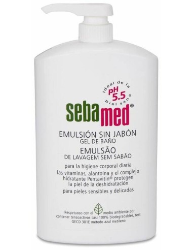 Emulsion Sin Jabon Gel De Baño 1L. Sebamed