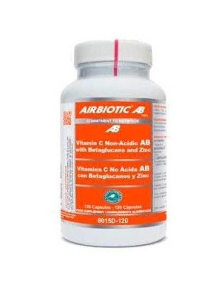 Vitamina C No Acida Con Betaglucanos Y Zinc 120Cap de Airbiotic