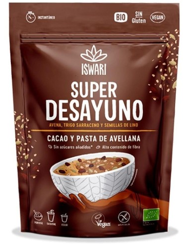 Super Desayuno Cacao Y Avellanas 360Gr. Bio Sg Veg de Iswari