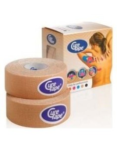 Cure Tape Natural Vendaje Neuromu(2,5Cm X 5M) 2Ud. de Cure Tape 2