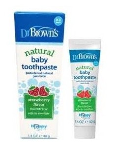 Pasta Dental Infantil Natural Fresa 0-3 Años 40Gr de Dr. Brown´S 2