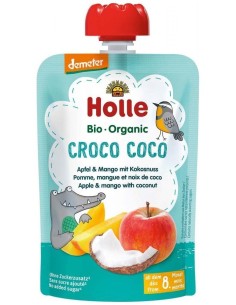 Smoothie Croco Coco Manzana-Coco-Mango  8Mes 100Gr de Holle 2
