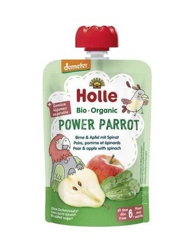 Smoothie Power Parrot Pera-Espinacas 6Meses 100Gr. de Holle