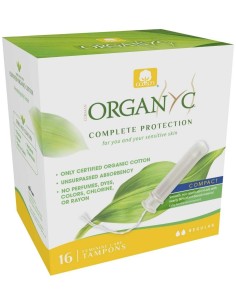 Tampones Regular Con Aplicador Compact 16Ud. de Organyc 2