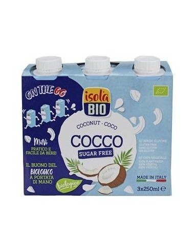 Bebida Vegetal De Coco 3Udsx250Ml. Bio Sg Vegan de Isola