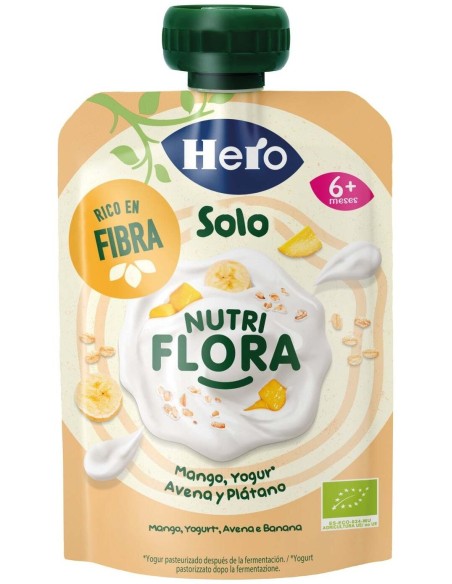 Hero Nutri Flora Mango-Platano-Yogur Eco 100Gr. de Hero