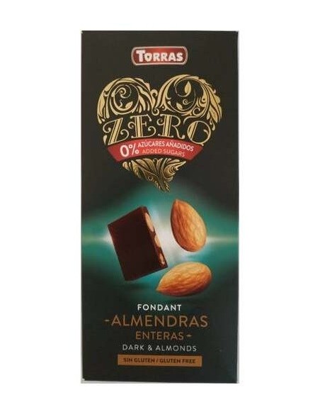 Chocolate Negro 72% Con Almendra Zero 150Gr de Torras