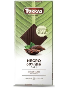 Chocolate Cacao 60% Stevia 100Gr de Torras 2