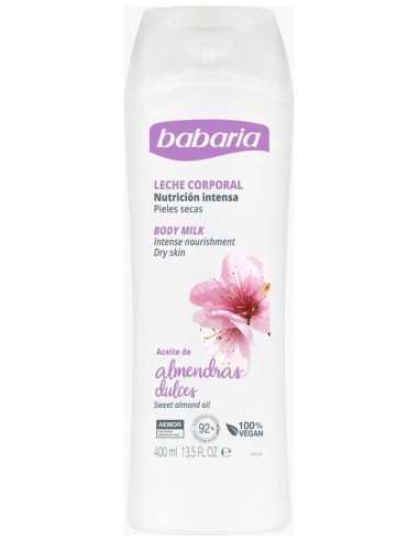 Babaria Body Milk Nutricion Intensa Almendras 400 Ml de Babaria