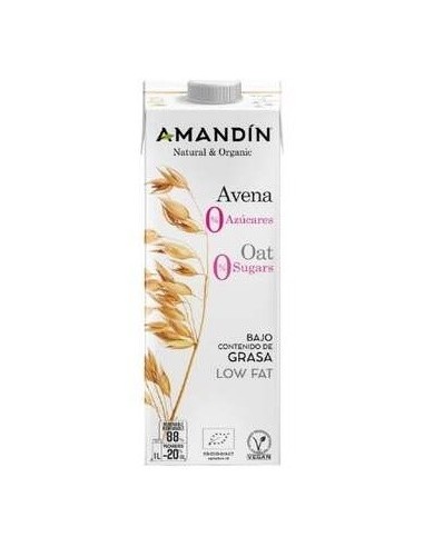 Bebida Vegetal De Avena 0% Azucares 1Lt 6Uds. Bio de Amandin